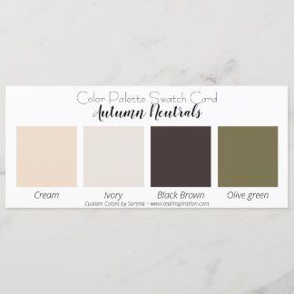 Autumn Neutrals Kleurenpalet Montagekaart Kaart