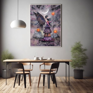 Autumn Night Fairy Art van Molly Harrison Poster