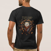 Autumn Nights & Owl Flights - Cozy Barn Owl T-shirt (Achterkant)