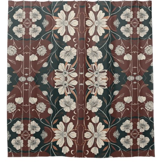 Autumn Noir Bloom Douchegordijn (Voorkant)