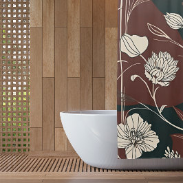 Autumn Noir Bloom Douchegordijn