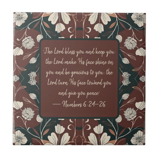 Autumn Noir Blossoms  zegening Tegeltje (Voorkant)