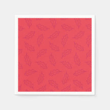 Autumn Oak cocktailservetten - persimmon/bes