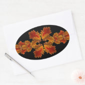 Autumn Oak Garlands Ovale Sticker (Envelop)