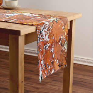 Autumn Oak laat Floral staan Korte Tafelloper