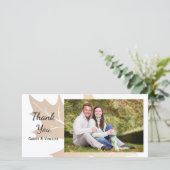 Autumn Oak Leaf Hartelijk dank voor uw fotokaart Bedankkaart (Staand voorkant)