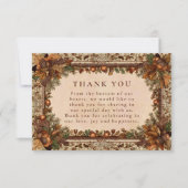 Autumn Oak Leaf Wedding Bedankkaart (Voorkant)