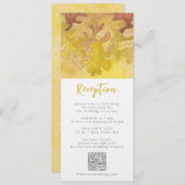 Autumn Oak Leaves Bruiloft Receptie Enclosure Kaar Kaart (Voorkant / Achterkant)