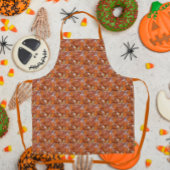 Autumn Oak Leaves Floral Pattern Schort