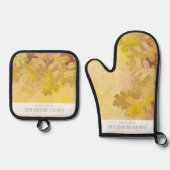 Autumn Oak Leaves Ovenwant & Pannenlap Set (Voorkant)