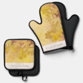 Autumn Oak Leaves Ovenwant & Pannenlap Set (Voorkant / Achterkant)