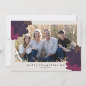 Autumn Oak Leaves Thanksgiving Fotokaart Kaart (Voorkant)