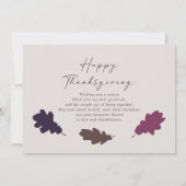 Autumn Oak Leaves Thanksgiving Fotokaart Kaart (Achterkant)