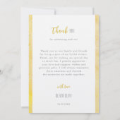 Autumn Oak Leaves Vrijgezellenfeest Dank u kaart (Achterkant)