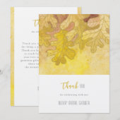 Autumn Oak Leaves Vrijgezellenfeest Dank u kaart (Voorkant / Achterkant)