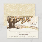 Autumn Oak Wedding RSVP (Voorkant / Achterkant)