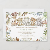 Autumn Oerwoud Dieren Genderneutraal Baby shower Kaart (Voorkant)