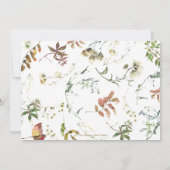 Autumn Oerwoud Dieren Genderneutraal Baby shower Kaart (Achterkant)