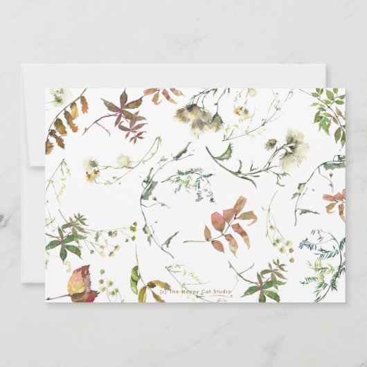 Autumn Oerwoud Dieren Genderneutraal Baby shower Kaart (Achterkant)