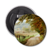 Autumn on a Country Road Button Flesopener (Voorkant)