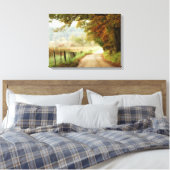 Autumn on a Country Road Canvas Afdruk (Insitu (Slaapkamer))