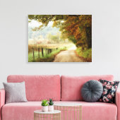 Autumn on a Country Road Canvas Afdruk (Insitu (Woonkamer))