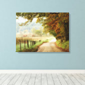 Autumn on a Country Road Canvas Afdruk (Insitu (Houten vloer))