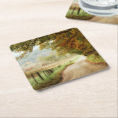 Autumn on a Country Road Kartonnen Onderzetters (Schuin)