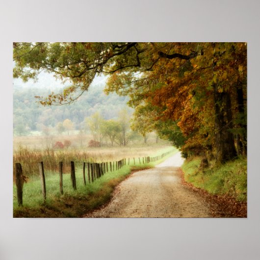 Autumn on a Country Road Poster (Voorkant)