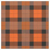 Autumn Oranje Black Plaid Stof (Close Up)