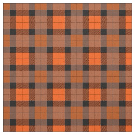 Autumn Oranje Black Plaid Stof (Swatch)