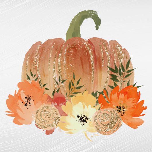 Autumn Oranje Pumpkins Floral Sticker