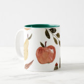 Autumn Orchard Esthetisch Tweekleurige Koffiemok (Voorkant links)
