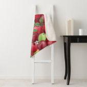 Autumn Orchard Harvest Watercolor Apple Pattern Sherpa Deken (In situ)