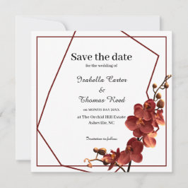 Autumn Orchid Romance Fall Wedding Save the Date