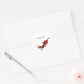 Autumn Orchid Romance Wedding Ronde Sticker (Envelop)