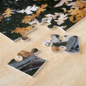 Autumn Otter Pond van Bladeren Legpuzzel (Zijkant)