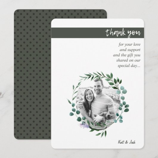 Autumn Oval Wreath Bedankt (Voorkant / Achterkant)