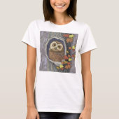 Autumn Owl and Fall Colors T-Shirt (Voorkant)