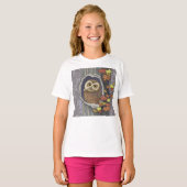 Autumn Owl and Fall Colors T-Shirt (Voorkant volledig)