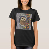 Autumn Owl and Fall Colors T-Shirt (Voorkant)