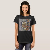 Autumn Owl and Fall Colors T-Shirt (Voorkant volledig)