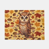 Autumn Owl And Leaves Deurmat (Voorkant)