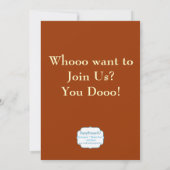 Autumn Owl and Pumpkin Birthday Party Invitation Kaart (Achterkant)