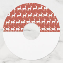 Autumn owl and pumpkin wine glass label