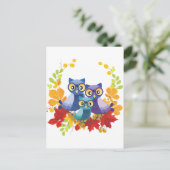 Autumn Owl Briefkaart (Staand voorkant)