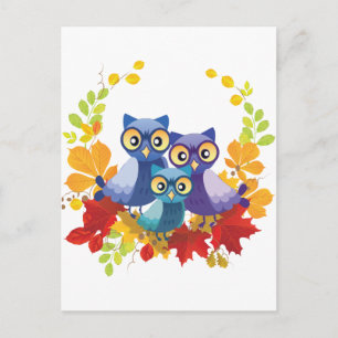 Autumn Owl Briefkaart