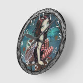 Autumn Owl Fairy Fantasy Art Wall klok (Hoek)
