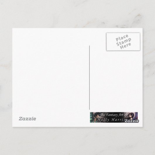 Autumn Owl Gothic Fantasy Fairy en Owl Briefkaart (Achterkant)