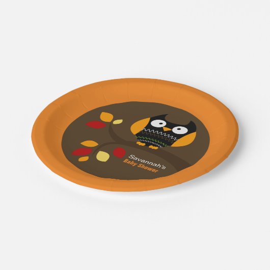 Autumn Owl Halloween Custom Paper Bord (Gekanteld)